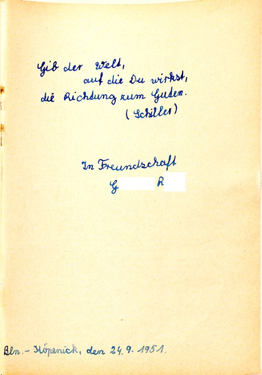 Poesiealbum (1951) Faksimile